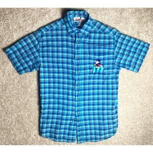 VTG The Disney Store Womens Kids Teens Mickey Mouse Embroidered Button Shirt S